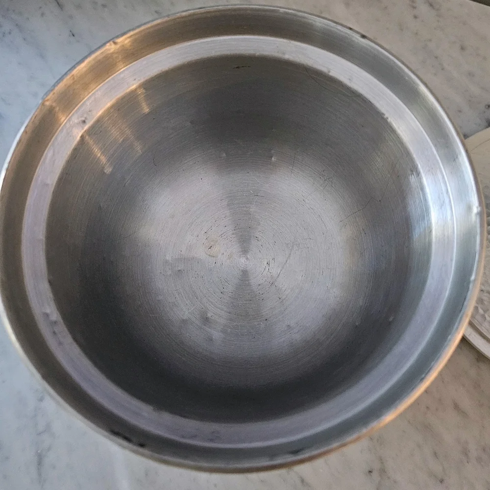 Hammered Silver Ice Bucket Bar Vintage Metal Italy